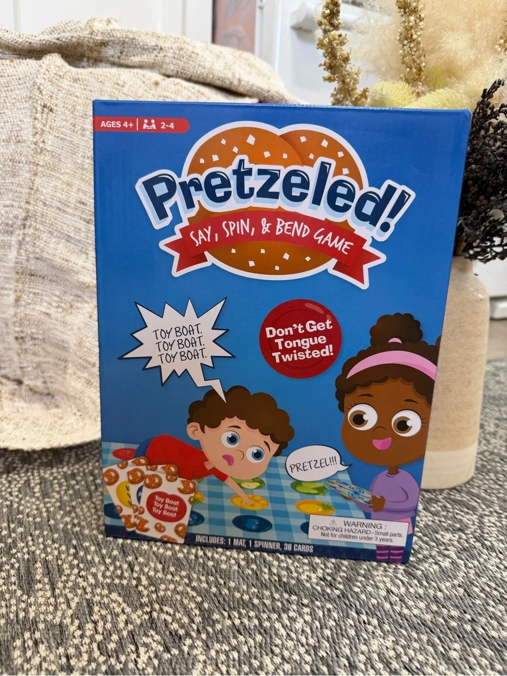 New Toddler/ Children’s Board Game- Pretzeled! Say, Spin, & Bend Game SO FUN!